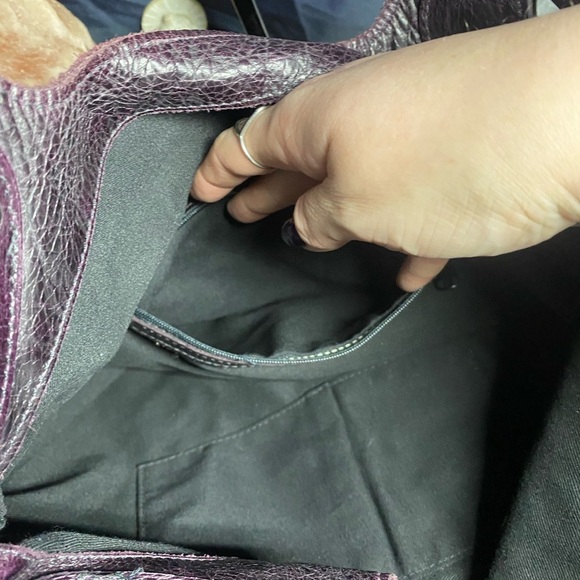 Pietro Alessandro Patent Leather Shoulder Bag -Purple - Picture 6 of 7